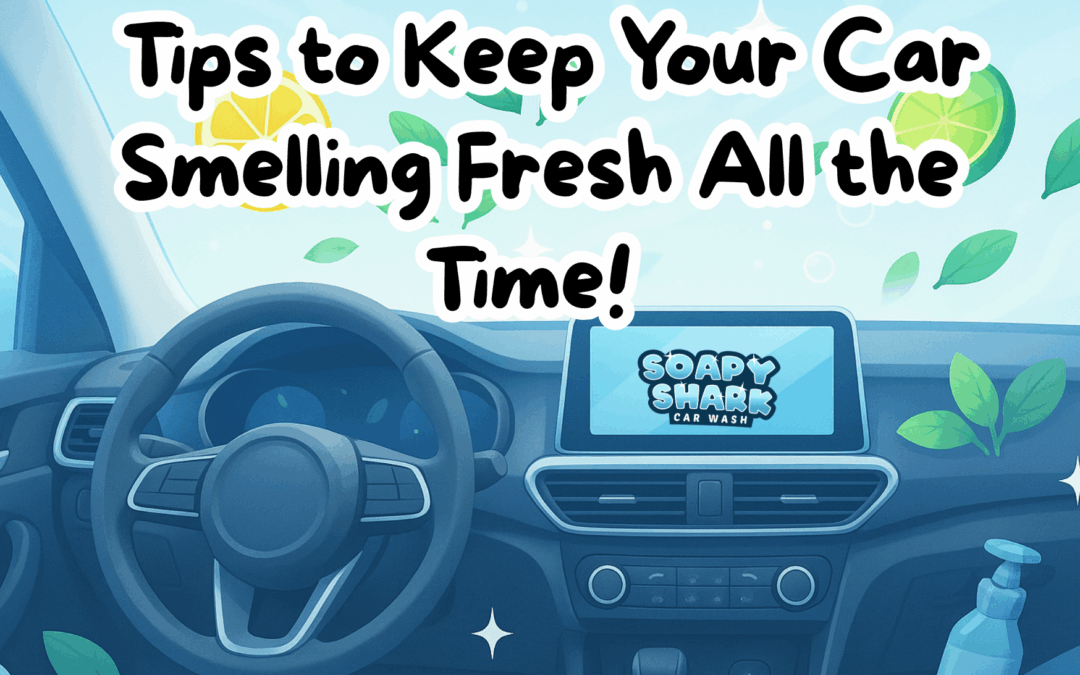 Tips for maintaining a fresh scent in your car, including cleaning and air freshener suggestions